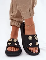 Dámské Pěnové Sandály S Připínáčky Černé Vinceza 76055