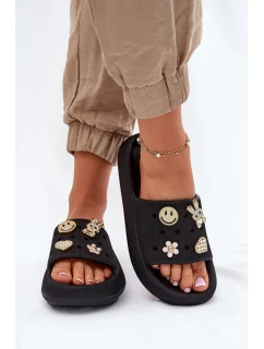 Dámské Pěnové Sandály S Připínáčky Černé Vinceza 76055