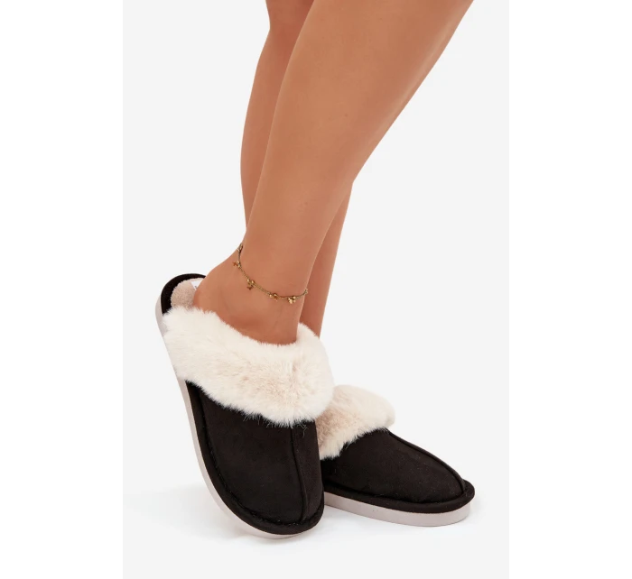 Dámské pantofle s kožíškem Černé model 21772644 - Boto Dámské pantofle s kožíškem Černé model 21772644 - Boto