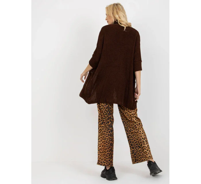 Dámský svetr LO SW LK 3002 kardigan.98P tmavě hnědý Dámský svetr LO SW LK 3002 kardigan.98P tmavě hnědý