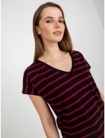 Dámské tričko RV TS 8567.26 černá a červená - FPrice Dámské tričko RV TS 8567.26 černá a červená - FPrice