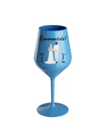 Personalizovaná nerozbitná sklenice s novomanželským párem 