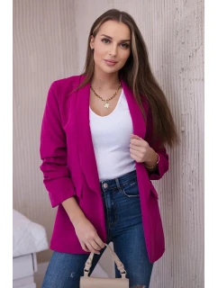 Bunda s klopou elegantní tmavě fialová