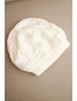 Dámská zimní čepice z vlny s ozdobným vzorem K451 ecru