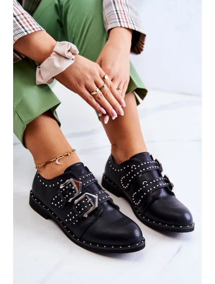 Dámské kůže Polobotky Se model 21581607 Lu Boo Černé - Boto