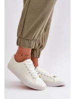 Dámské kožené šněrovací klasické tenisky bílé model 21590967 - EVENTO