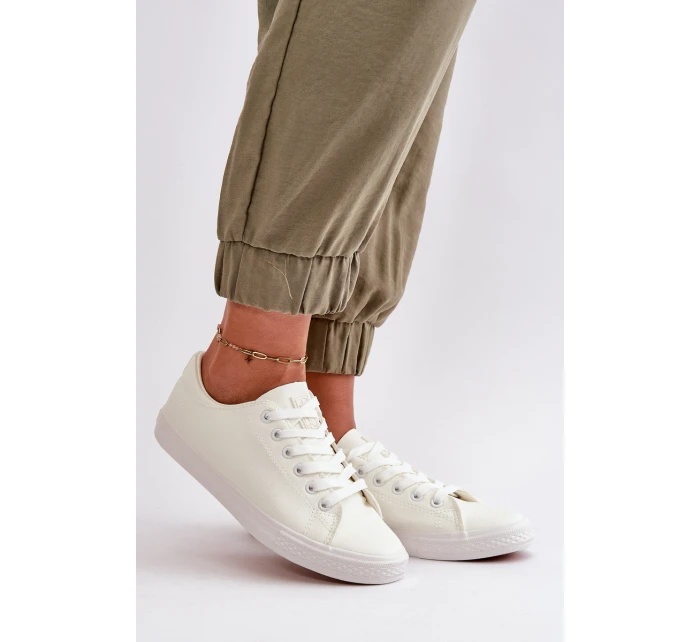 Dámské kožené šněrovací klasické tenisky bílé model 21590967 - EVENTO