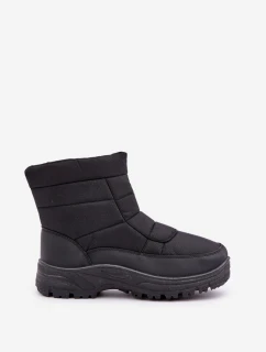 Pánské Sněhule Na Zip Zateplené Kožešinou Černé Linnora