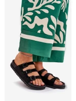 Dámské Pantofle S Pásky A Přezkami Černé model 21687468 - Boto Dámské Pantofle S Pásky A Přezkami Černé model 21687468 - Boto