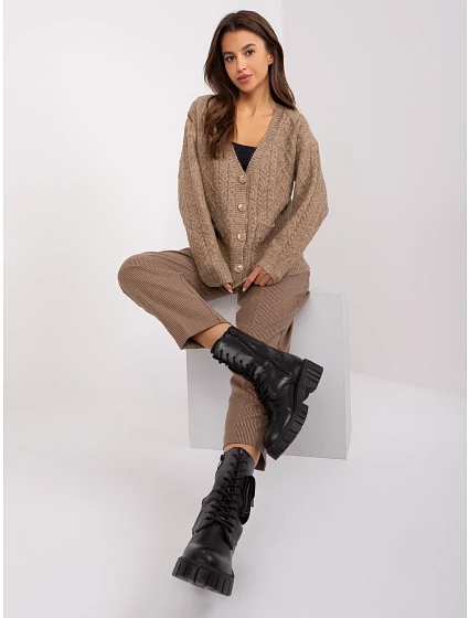 Sweter AT SW model 18970005 ciemny bezowy - FPrice