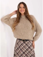 Sweter MI SW model 21441204 beżowy - FPrice Sweter MI SW model 21441204 beżowy - FPrice
