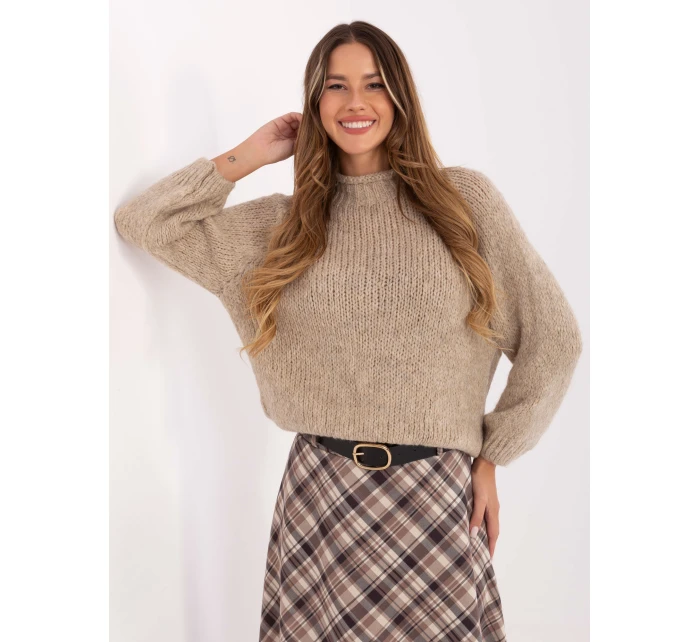 Sweter MI SW model 21441204 beżowy - FPrice Sweter MI SW model 21441204 beżowy - FPrice
