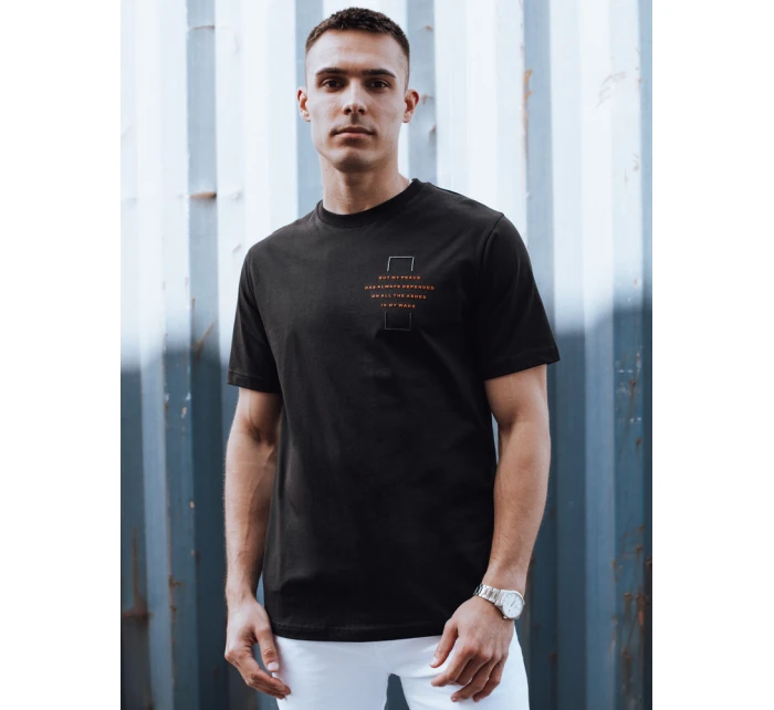 Pánské černé tričko Dstreet model 21975573 - FashionStreet Pánské černé tričko Dstreet model 21975573 - FashionStreet