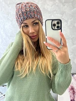 Veselá fleecová čepice K225 červená+modrá