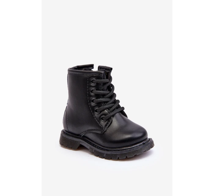 Dětské Kožené Kozačky Se Zipem Černe Omua Dětské Kožené Kozačky Se Zipem Černe Omua