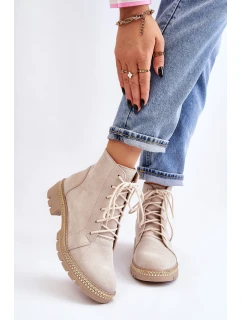Flat Boots Lewski Shoes model 21607535 Světle béžová - Boto