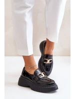 model 21673783 Lakované Polobotky Mokasíny Dámské Z Přírodní Kůže Tmavě Zelené - Zazoo