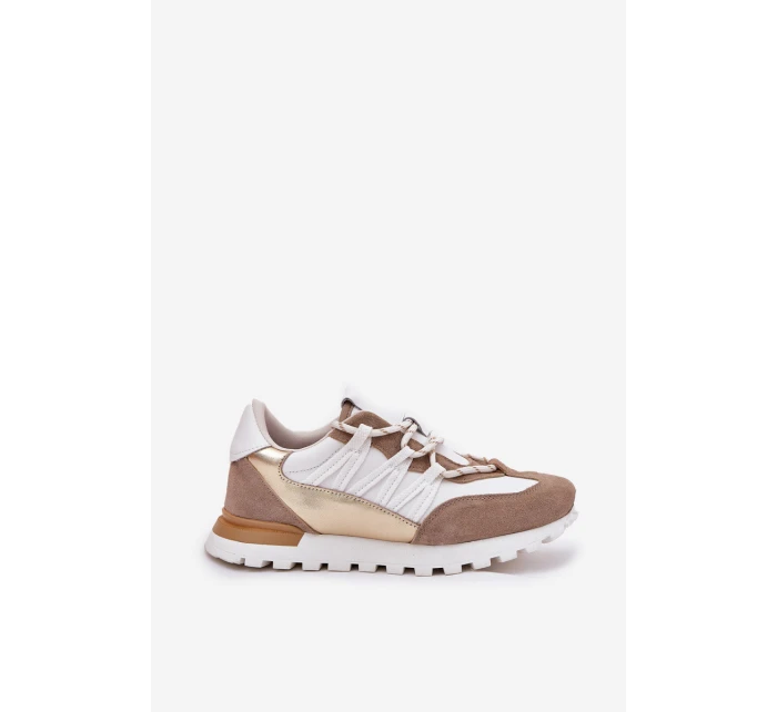 Kožené Polobotky Sneakers Dámské model 21693232 - Artiker Kožené Polobotky Sneakers Dámské model 21693232 - Artiker