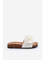 Dámské pantofle s bílým květem značky Lulania