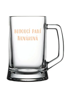 Personalizovaná pivní sklenice - budoucí paní