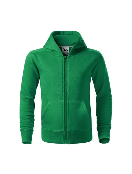 Trendy Zipper mikina dětská středně zelená