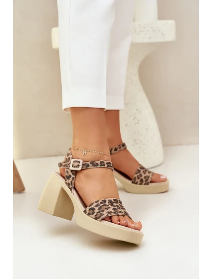 Sandály na podpatku model 210703 Step in style Sandály na podpatku model 210703 Step in style