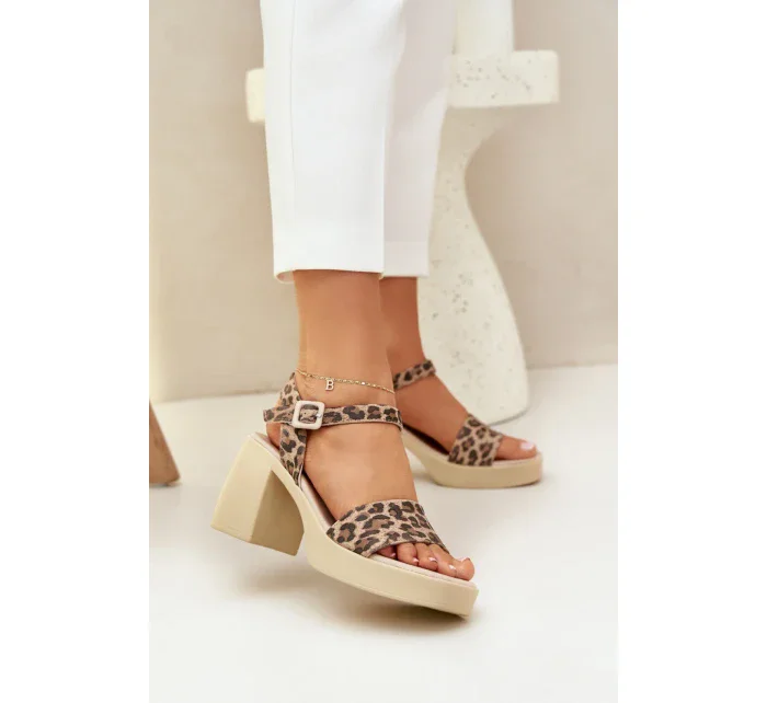 Sandály na podpatku model 210703 Step in style Sandály na podpatku model 210703 Step in style