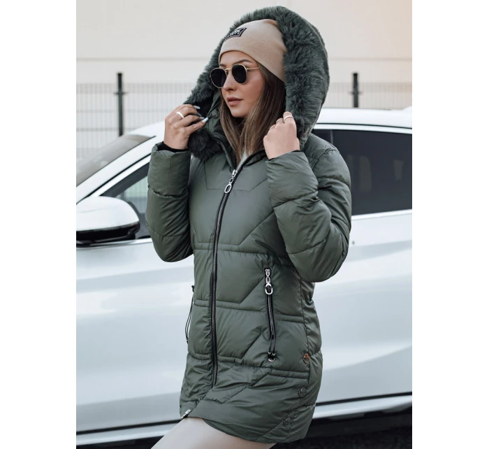 Dámská zimní bunda s kapucí KRISTA zelená FashionStreet TY4729