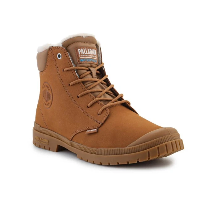Boty Palladium sp20 Cuff Leather Waterproof WL M 79067-257-M Mahogany