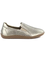 Kožené ažurové barefoot boty zlaté M.Daszynski OL38-2 Kožené ažurové barefoot boty zlaté M.Daszynski OL38-2