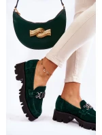 Semišové boty se zdobením Laura Messi 2489 zelene