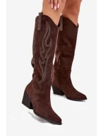 Dámské Boty Se Na Podpatku Čokoládové model 21704697 - Boto