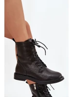 Kožené Zateplené Dámské Kotníkové Workery Big Star model 21708648 Černé - Big Star Shoes