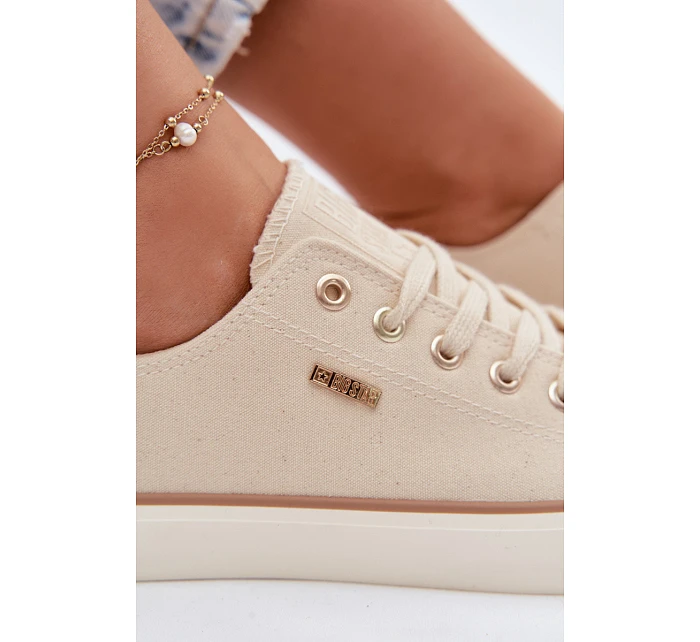 Dámské nízké tenisky Big Star model 22069453 Béžové - Big Star Shoes Dámské nízké tenisky Big Star model 22069453 Béžové - Big Star Shoes