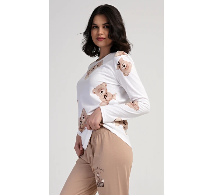 Dámské pyžamo dlouhé Teddy model 21362790 - Vienetta