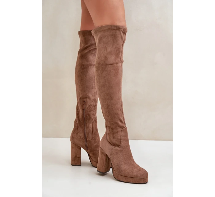 Kozačky na podpatku model 203507 Step in style Kozačky na podpatku model 203507 Step in style