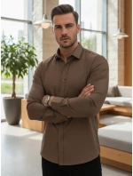 Pánská elegantní hladká košile SLIM FIT FashionStreet DX2680