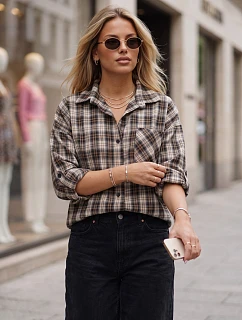 Koszula damska w z beżowa model 22358292 - FashionStreet