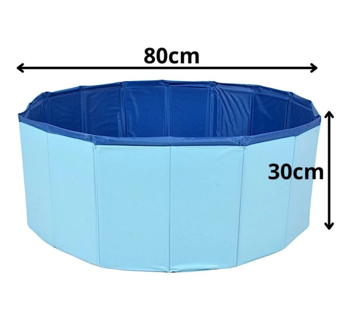SKLÁDACÍ ZAHRADNÍ BAZÉN PRO PSY 80X30CM SASKA GARDEN
