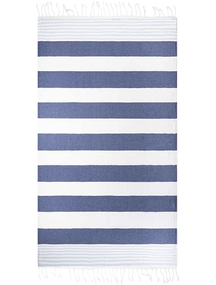 The One Towelling Hamam Marine Hamam ručník "Marine" 48.1046 navy/light blue The One Towelling Hamam Marine Hamam ručník "Marine" 48.1046 navy/light blue