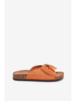 Dámské Pantofle Na Korek S Mašlí Oranžové Seressa Dámské Pantofle Na Korek S Mašlí Oranžové Seressa