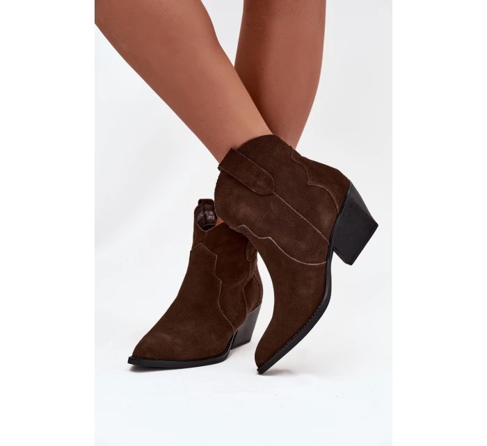 Nakopávací dámské kožené boty z přírodního semiše čokoládové Beretta Nakopávací dámské kožené boty z přírodního semiše čokoládové Beretta