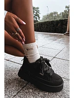 Dámské sněhule na platformě s kožešinou typu Big Star Černé model 22391302 - Big Star Shoes