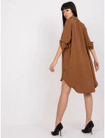 Sukienka DHJ SK model 21127056 brązowy - FPrice Sukienka DHJ SK model 21127056 brązowy - FPrice