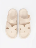 Pohodlné  nazouváky dámské Jasnobeżowy na plochém podpatku