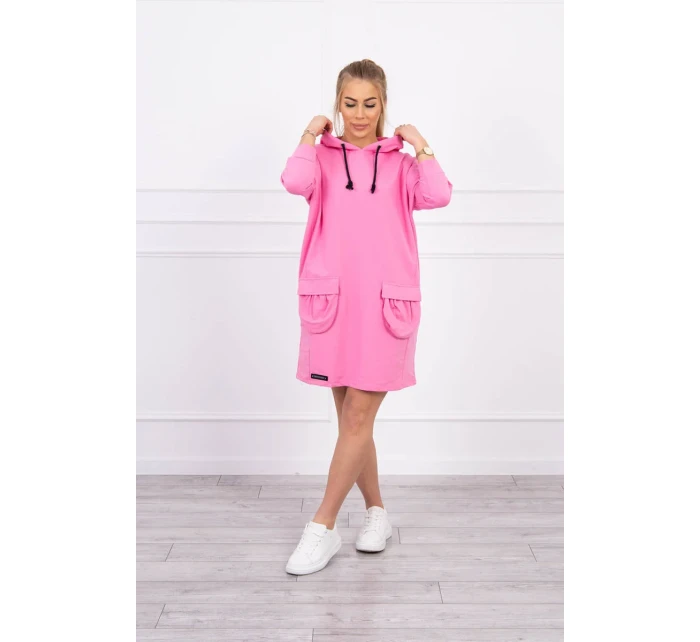 Šaty s kapucí ve světle růžové barvě Šaty s kapucí ve světle růžové barvě