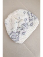 Dámská zimní vlněná čepice s ozdobnými krystalky K399 černá