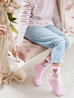Dětské model 21713051 Ponožky Medvídek Růžové - Milena