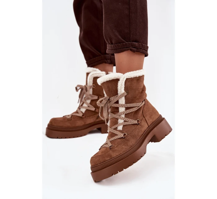 Dámské sněhule s kožíškem Camel model 21715007 - Boto