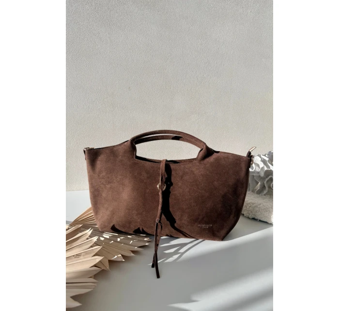 Kabelka z eko semiše čokoládová Ivonira Kabelka z eko semiše čokoládová Ivonira